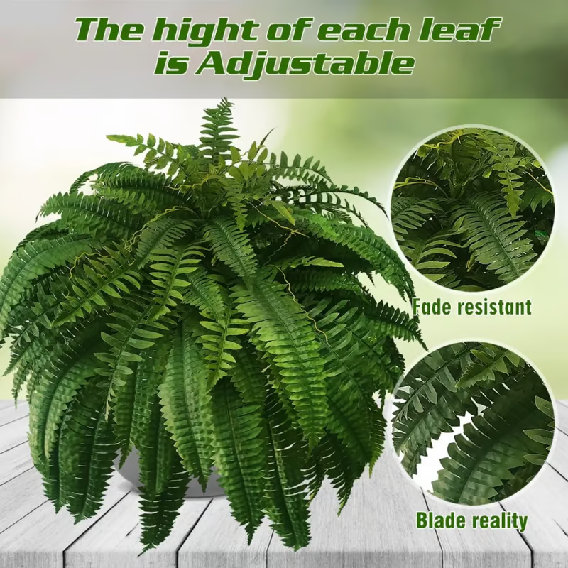 🌿 UV Resistant Lifelike Artificial Boston Fern