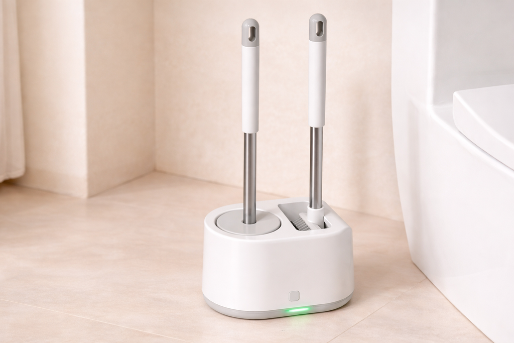 Dual-purpose toilet brush