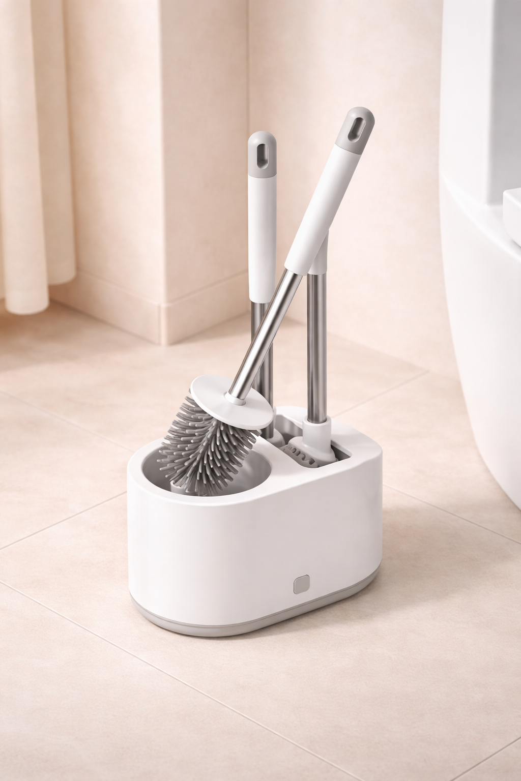 Dual-purpose toilet brush